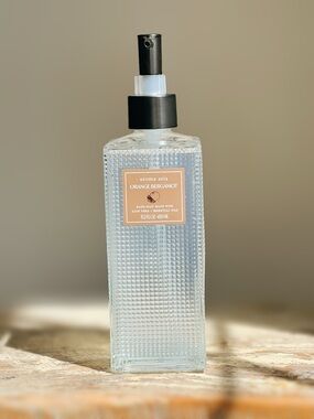 NEW Aroma Aria Orange Bergamot Hand Wash / Soap Glass Bottle Black Pump 15.2 OZ